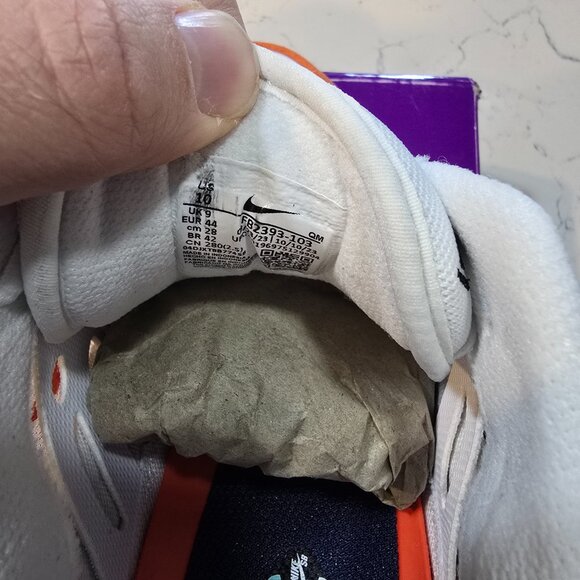 Nike Air Max Ishod Wair Mens SB Summit White & Orange Skate Shoe SZ 10 MENS NEW - Picture 10 of 14